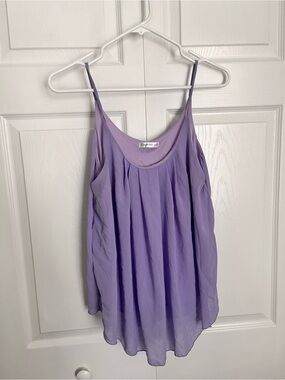 JJ Perfection Lavender Spaghetti-Strap Flowing Camisole